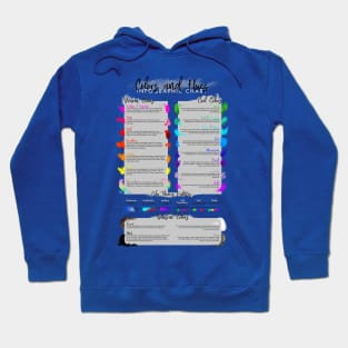 Color and Hues Chart Hoodie